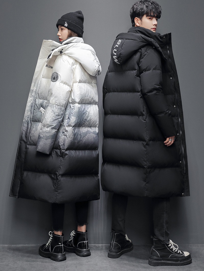 Chaqueta de la pareja de invierno para hombre nueva chaqueta de pato blanco de longitud media 90 abajo para hombre (inspección de calidad)