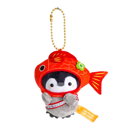 Positive energy koi little penguin good luck pendant plush doll school bag pendant cute keychain doll gift
