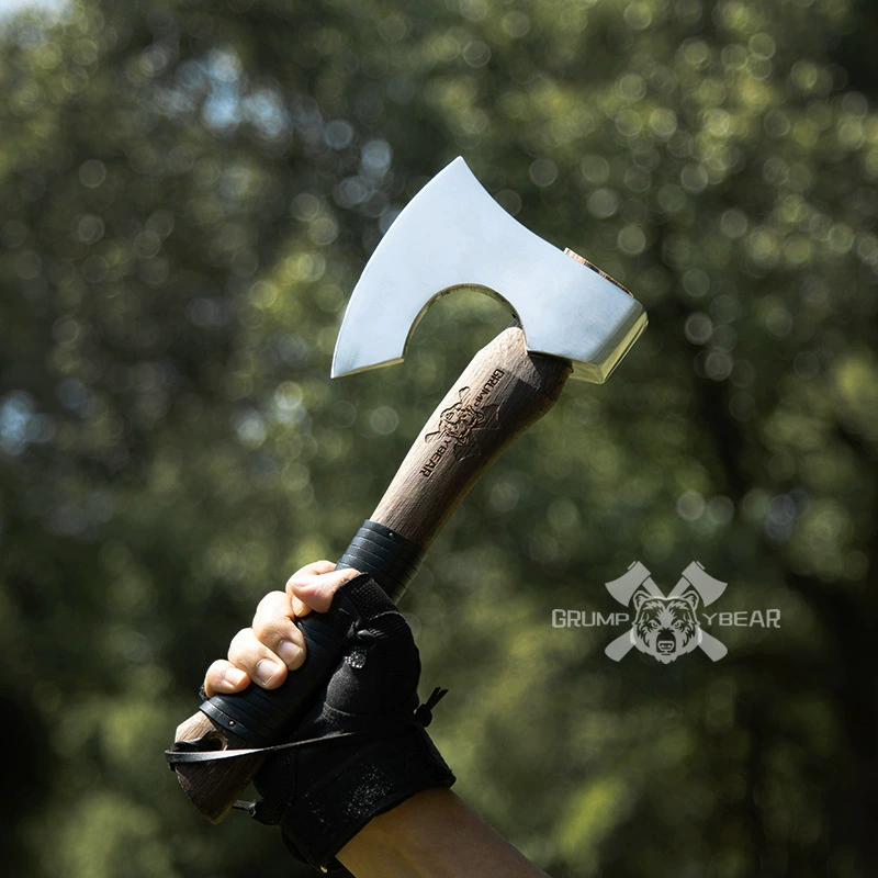 GB Grumpy Bear Indian Tomahawk Camping Hand Ax Field Portable Outdoor Tactical Camping Plane Chopping Bones