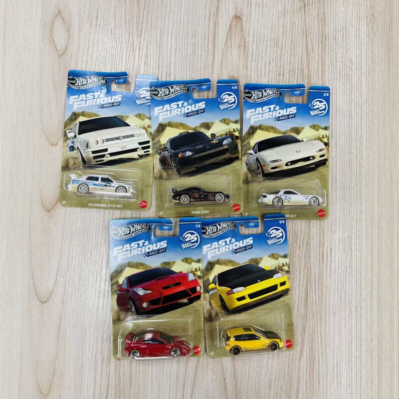 Hot Wheels Alloy Car Models Fast & Furious Series Mazda Rx-7 Honda S2000 Volkswagen Jetta Collection
