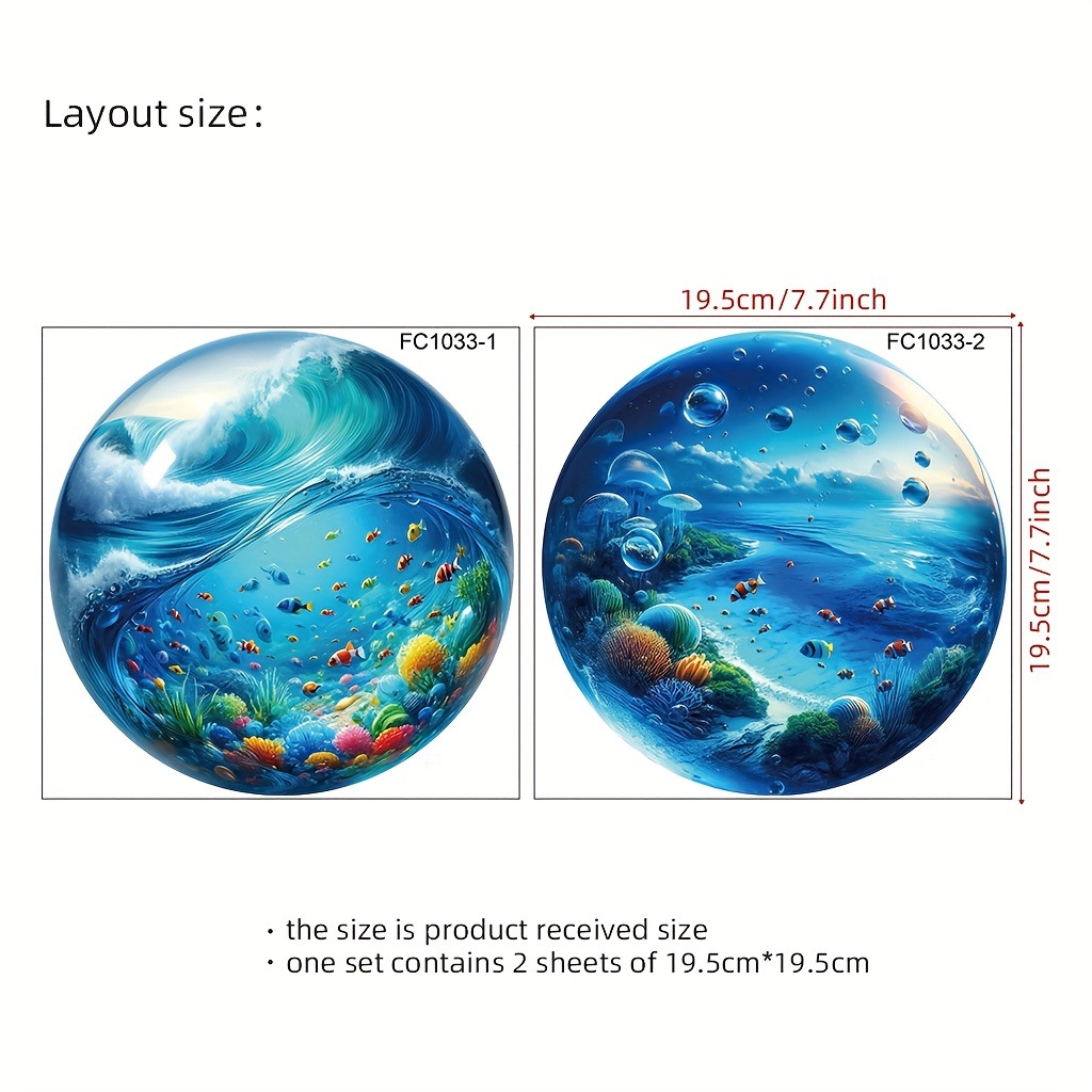 3d havsvärld delfin & säl väggklistermärke för badrum_voghion.com