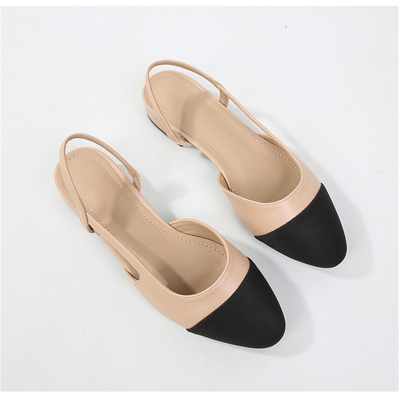 Foreign Trade Cross-Border Large Size Women's Shoes Low Heel Hollow Toe Sandals Women's Flat High Heels Color Matching Thick Heel Flats Medium Heel Shoes Foreign Trade Cross-Border Large Size Women's Shoes Low Heel Hollow Toe Sandals Women's Flat High Heels Color Matching Thick Heel Flats Medium Heel Shoes