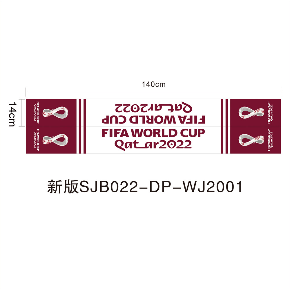 Bufanda de aficionado para la Copa Mundial de Fútbol 2026, para Estados Unidos, Canadá y México, bandera decorativa para animar en el estadio de Brasil, tejida en poliéster.