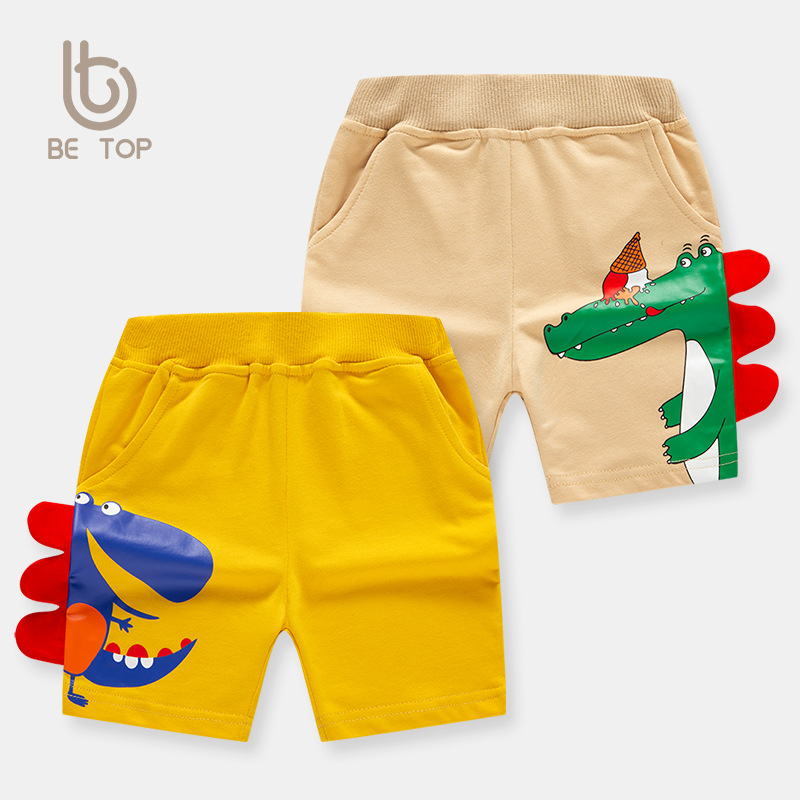 2024 Nuevo estilo coreano ropa para niños verano dinosaurio tridimensional pantalones para niños bebé quinto Pantalones cortos para niños entrega de moda