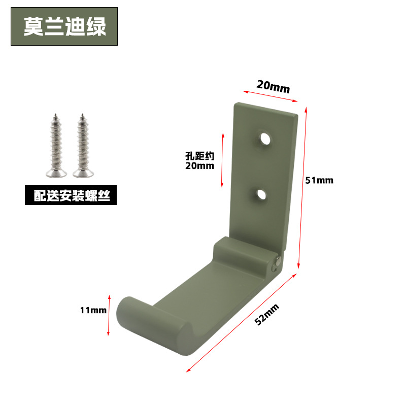 Jinaoding aleación de aluminio gancho plegable gancho sólido multi-funcional abrigo gancho detrás de la puerta armario abrigo gancho solo gancho