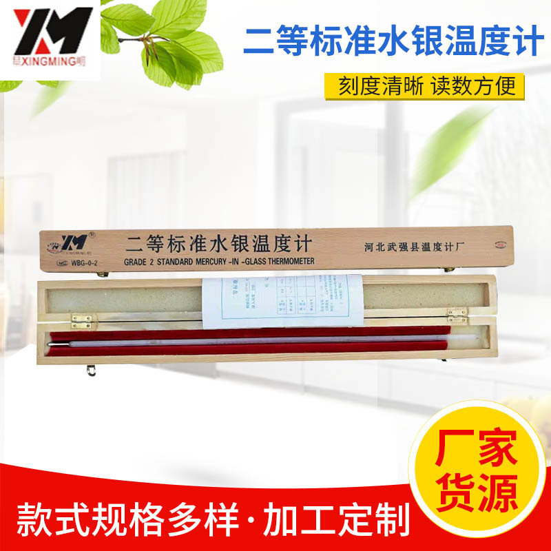 二等标准水银玻璃温度计 WBG-0-2型 -30+300℃ 分度值0.1℃温度计