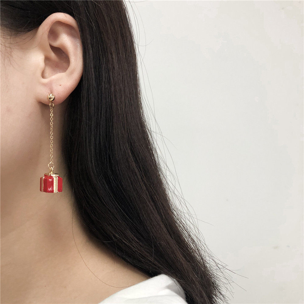 Christmas Snowflake Ribbon Earrings Cartoon Bells Christmas Tassel Earrings Elk Bells Cute Earrings display picture 2