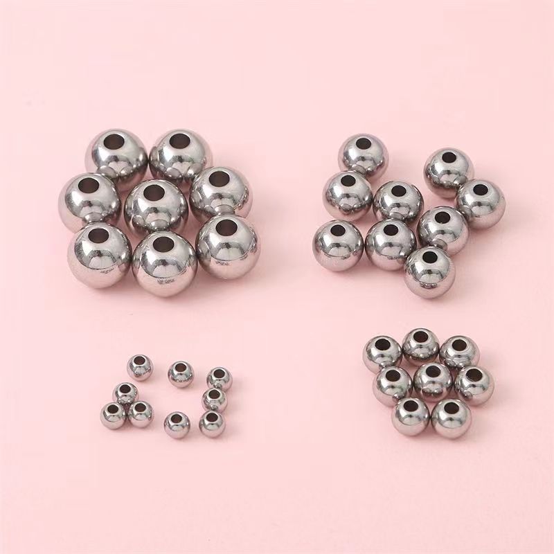 批发不锈钢钻孔钢珠螺纹通孔钢球6mm8mm抛光镀锌攻牙钢球轴承滚珠