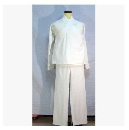 Men's and women's ancient costume Hanfu middle pants ancient cotton and linen underwear white ethnic costume ancient costume middle pants skirt
