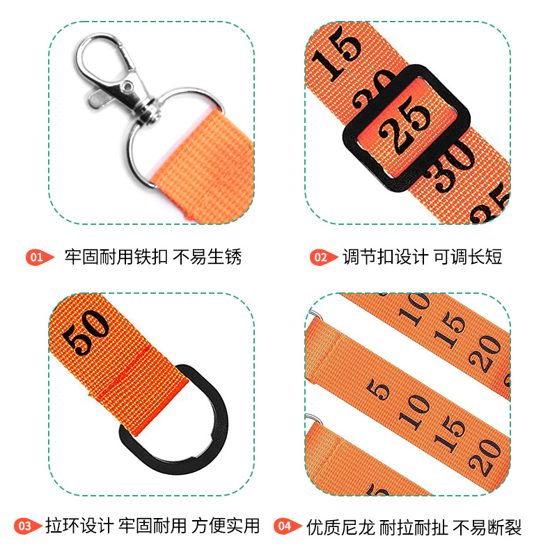 Clip de cadena de árbitro de fútbol lugar de fútbol árbitro equipo marca profesional fútbol nylon cadena clip naranja nylon número