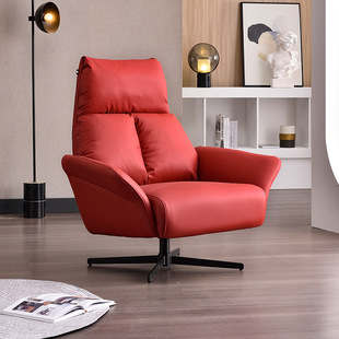 Reclining and Sleeping Leisure Swivel Chair Modern Minimalist Designer with Footrest Boss Sofa Single Folding Living Room Bedroom
