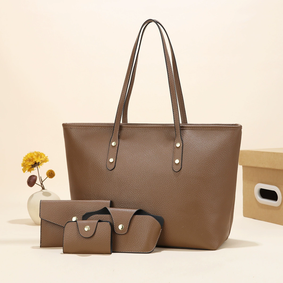 (Cross-border trading), set, capacious one-shoulder bag, 4 piece set, high-end
