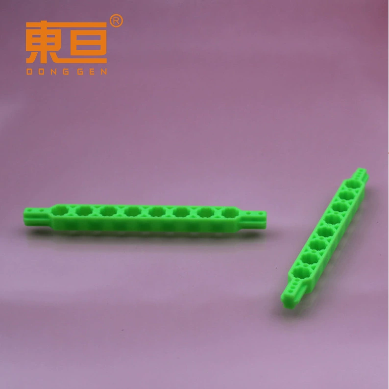 8KLG100107 зеленый шатун с 13 отверстиями, шатун с восьмиугольными отверстиями, пластиковый стержень, многогранный стержень, небольшие производственные детали