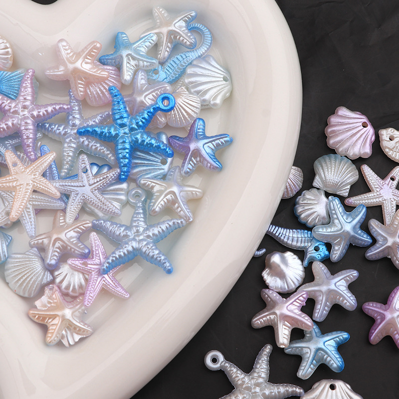 Colorful Shells and Starfish Mixed Baroque Production DIY Mobile Phone Case Pendant Beaded Bracelet Car Pendant Decoration