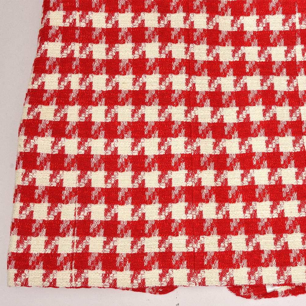 Women's Clothing Tweed Retro Houndstooth Loose Single Breasted Suit_voghion.com
