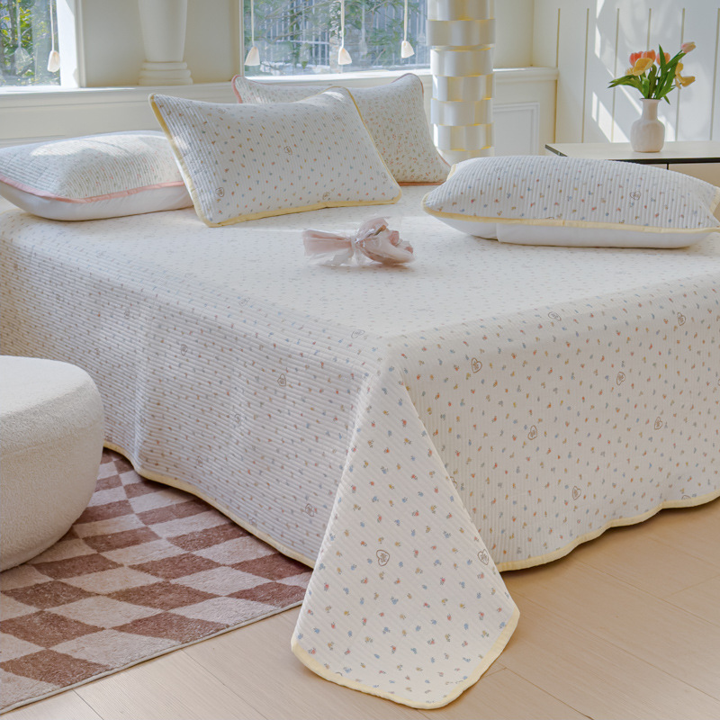 2025 nueva cubierta de cama de tatami de algodón de una sola pieza 2025 nuevo traje de tres piezas de sábanas antideslizantes de algodón universal de cuatro estaciones