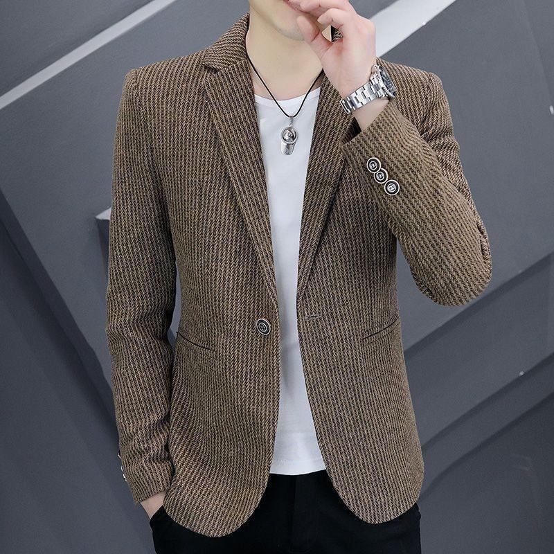 男士韩版修身型西服男春春秋帅气个性ins小西装潮流休闲百搭外套|undefined