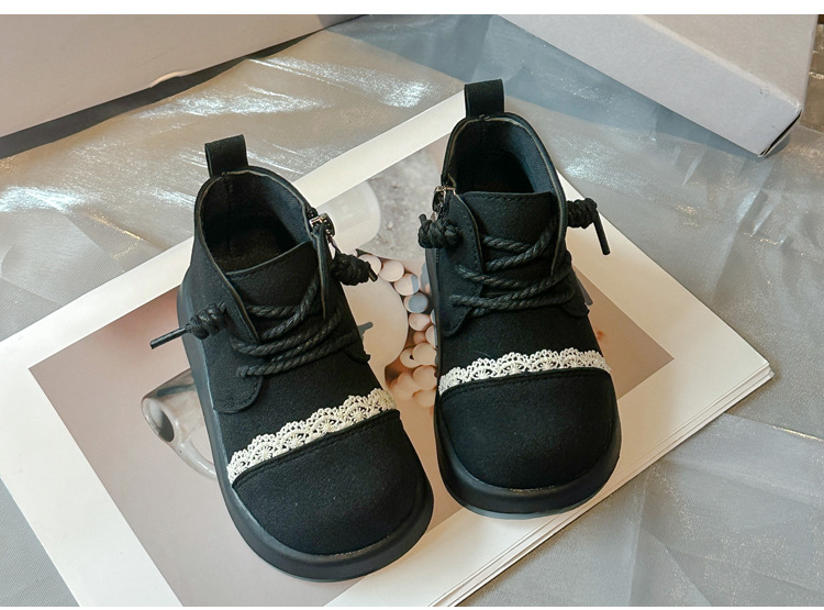 2024 autumn winter new girls' simple and stylish small leather boots, baby forest princess boots_voghion.com