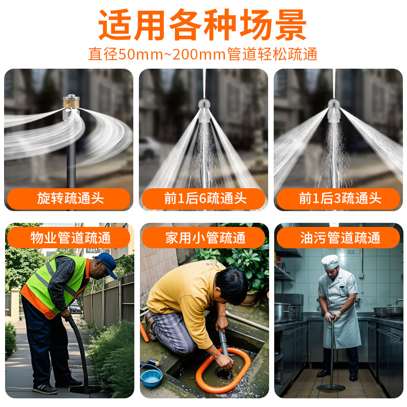 220V 2.8kW/준설 파이프 직경 50-75mm/압력 200kg .