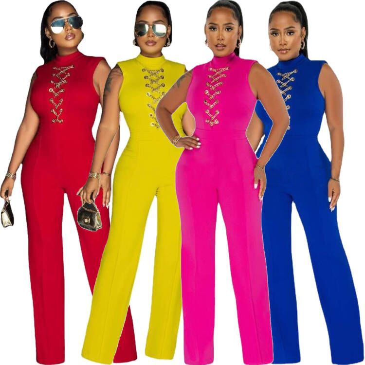 Women's Daily Beach Date Vacation Solid Color Jumpsuits display picture 1