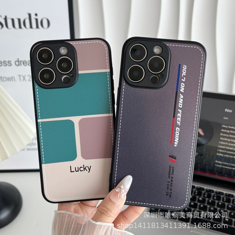 Men's Imitation Leather Pattern Suitable for Oppofindx9S Mobile Phone Case A7Promax Silicone Case Reno16 Soft K15Pro Men's Imitation Leather Pattern Suitable for Oppofindx9S Mobile Phone Case A7Promax Silicone Case Reno16 Soft K15Pro