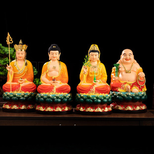 Sakyamuni Buddha, Ksitigarbha Bodhisattva, Maitreya Buddha Resin Fiberglass Statue, Shakyamuni Buddha 12inch
