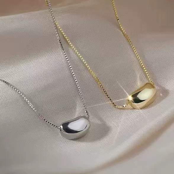 S925纯银相思豆豆项链女轻奢高级感ins锁骨链简约小众设计感项饰