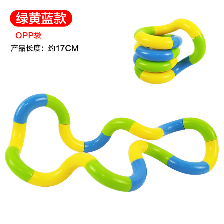 18섹션의 다양한 트위스트 로프 [녹색, 노란색, 파란색]