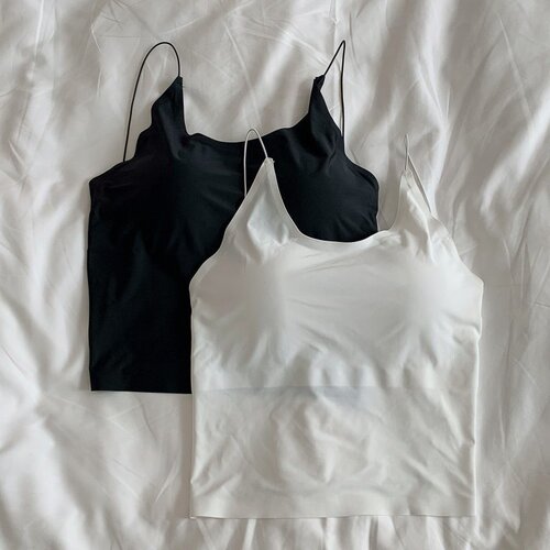 Ice silk one-piece beautiful back tube top sexy sling inner wrap breast women's summer mid-length bottoming underwear small breast bra