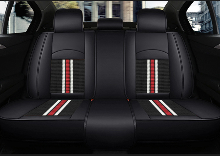 Car Seat Cushion Cover, Universal for All Seasons, Full Surround Seat Cover, Leather and Fabric Seat Cover, Summer Ice Silk Special Seat Cushion Cover