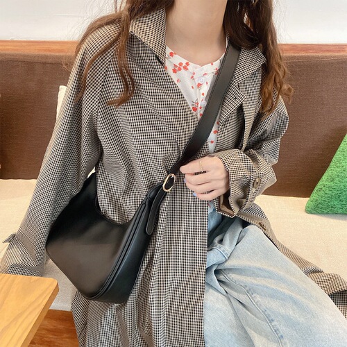 Bags for women retro armpit large capacity 2024 simple versatile handbag crescent shoulder crossbody dumpling bag women's trendy