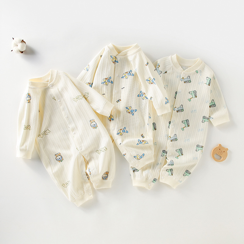 Baby Jumpsuit spring and autumn pure cotton boneless bottoming clothes newborn jumpsuit baby clothes Spring and Autumn 2023 New