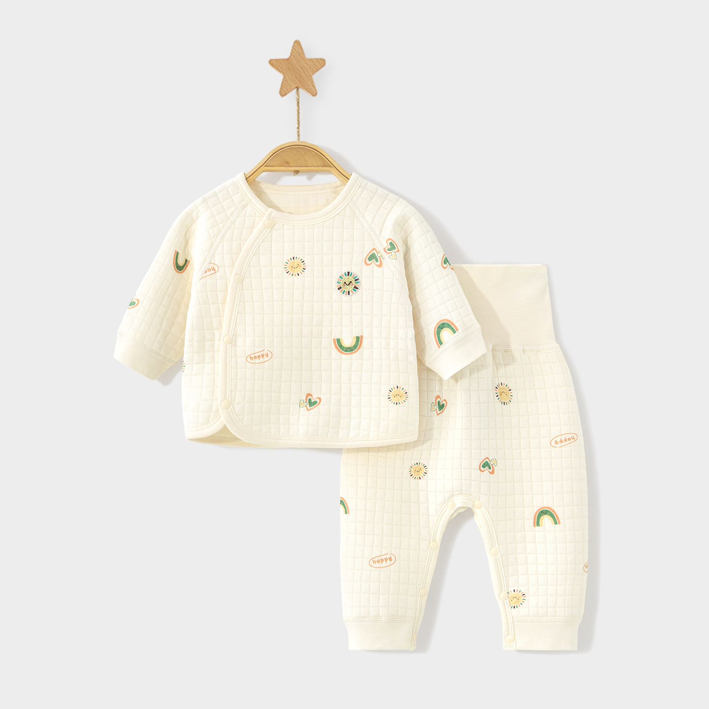 Baby calentamiento ropa interior set otoño-invierno ropa de nuevo hombre y mujer algodón dividido cintura alta abdomen bebé abrigo de otoño pantalones de otoño