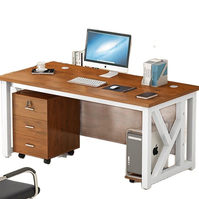Escritorio de oficina simple y moderno, escritorio de escritorio simple, dormitorio doméstico, escritorio de escritorio simple, escritorio de computadora de oficina de personal corporativo