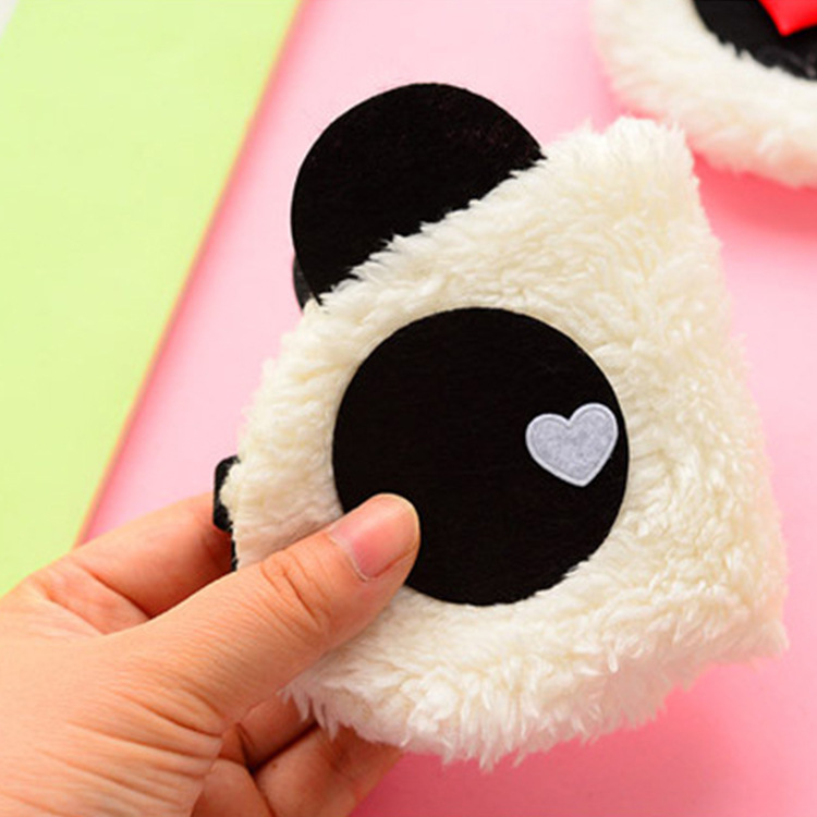 Estilo coreano lindo Panda máscara de Ojos de peluche sombreado sueño máscara de ojo de dibujos animados puesto mercado nocturno al por mayor lindo dispositivo