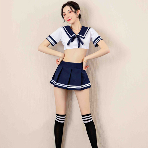 Long night lingerie women sexy stockings sailor nurse nightclub uniform seduction suit combination