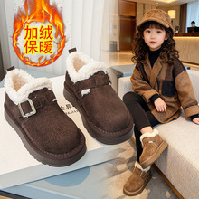儿童雪地棉2025新款冬季鞋子女童雪地靴大童棉鞋加绒加厚冬鞋爆款