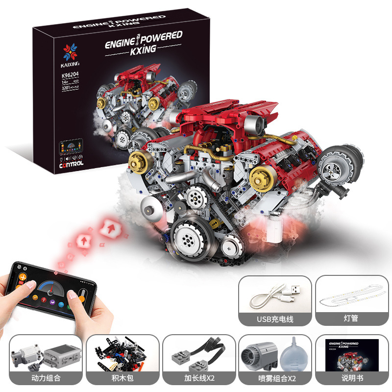 K96204 assembled dynamic ferrari v8 engine