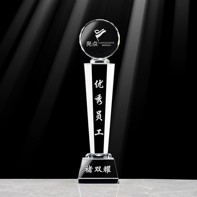 Trofeo de cristal de graduación creativo excelente personal de honor escuela de baloncesto infantil medalla de grabación personalizada