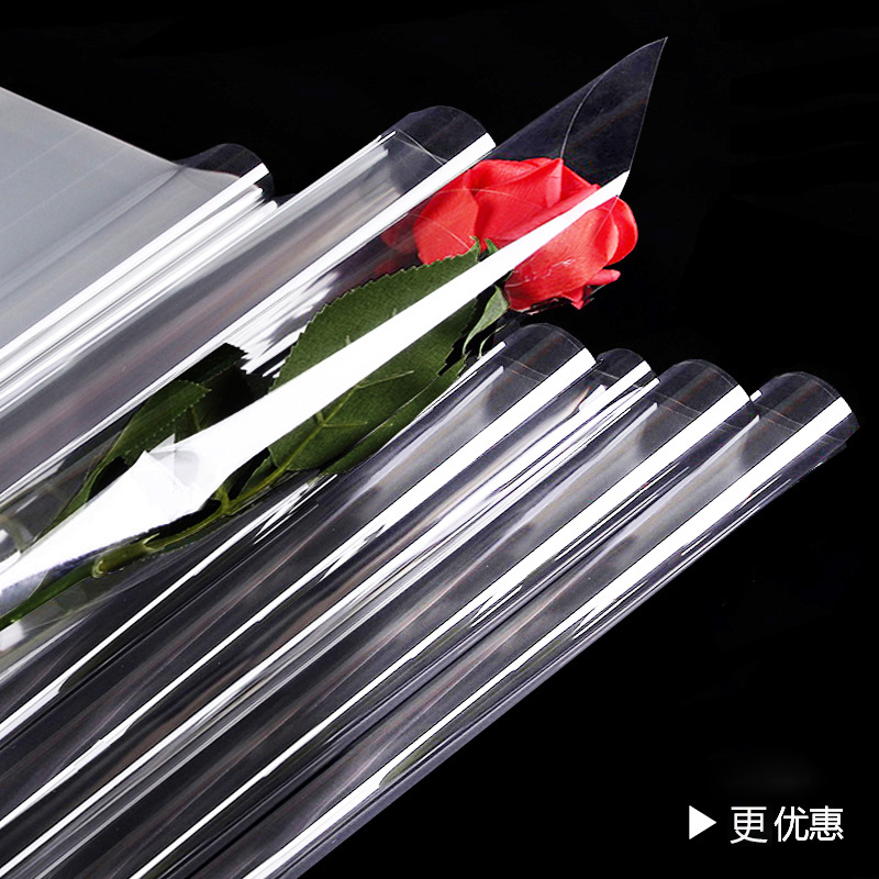 Lizhi Ran, impermeable, a prueba de polvo, transparente, múltiples bolsas, celofán floral, papel de embalaje de flores, celofán