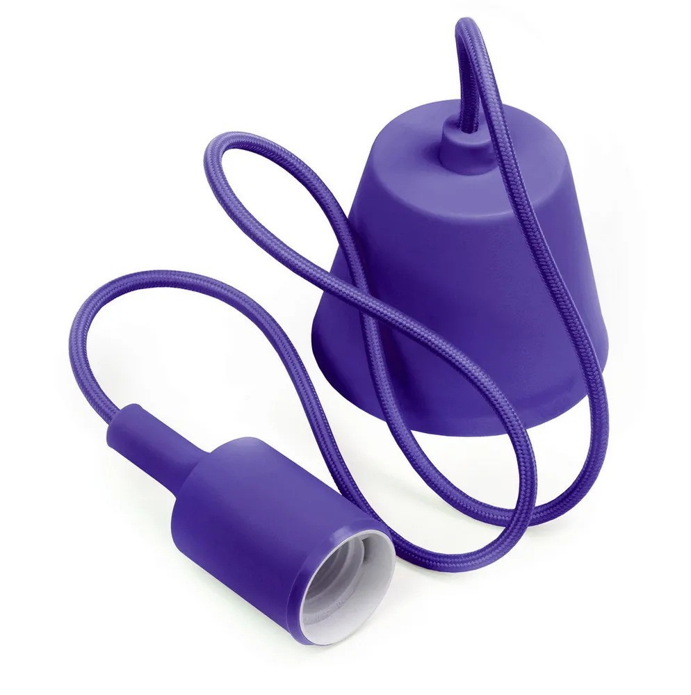 Fábrica transfronteriza venta directa E27 lámpara de lámpara de lámpara de silicona colorida lámpara de lámpara trenzada alambre dormitorio sala de estar bar bar