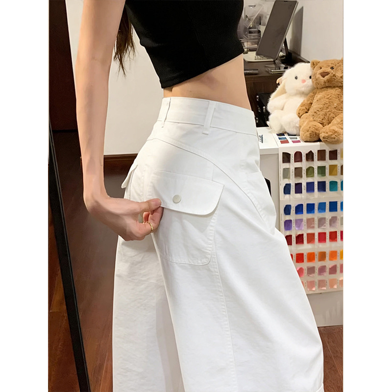 American-Style White Work Pants for Women, Spring/Summer 2026 New High-Waisted Loose Slimming Casual Sports Wide-Leg Pants American-Style White Work Pants for Women, Spring/Summer 2026 New High-Waisted Loose Slimming Casual Sports Wide-Leg Pants