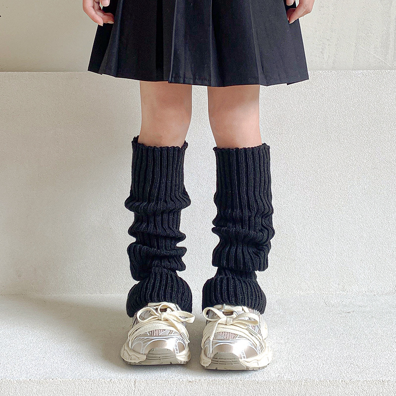Calcetines de niñas de invierno y otoño de encaje calcetines gruesas cuerno pantorrilla estilo de ballet de niñas coreanas calcetines de pila image 7