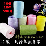 跨境工艺线玛特草拉菲线PP绳编织线仿棉草线DIY手工编织包包帽子