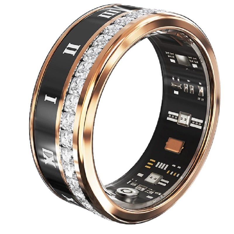 Fashionable universal smart ring, tracks heartbeat, monitors oxygen level