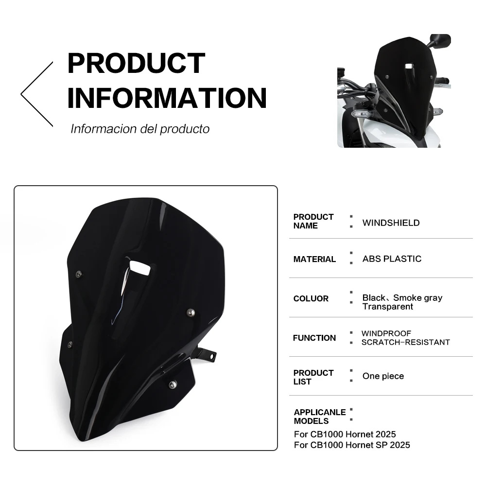 Suitable for Honda Cb1000 Hornet/Sp 2025 Model Front Windshield Cross-Border Hot Sale