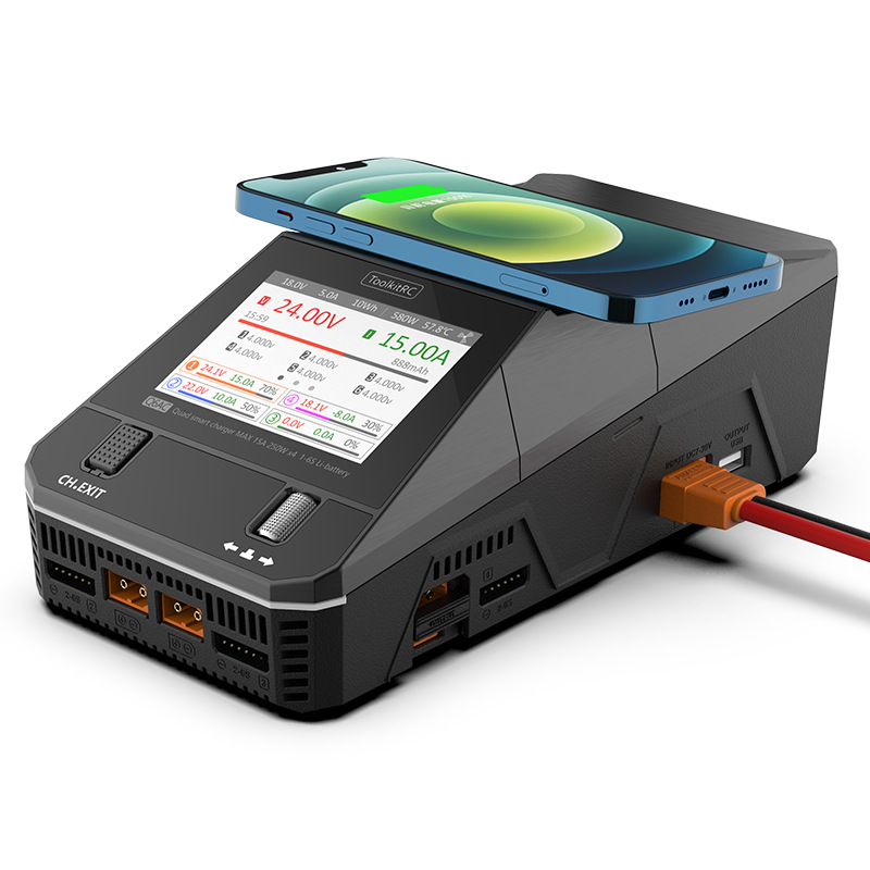 ToolkitRC Q6AC 四通道平衡充电器航模车模 AC 400W DC 1200W 15A
