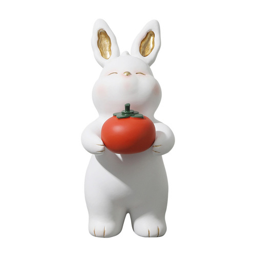 Year of the Rabbit Rabbit Ornaments Living Room Desktop TV Cabinet Porch Home Soft Decorations Gifts for Girls Holiday Gifts