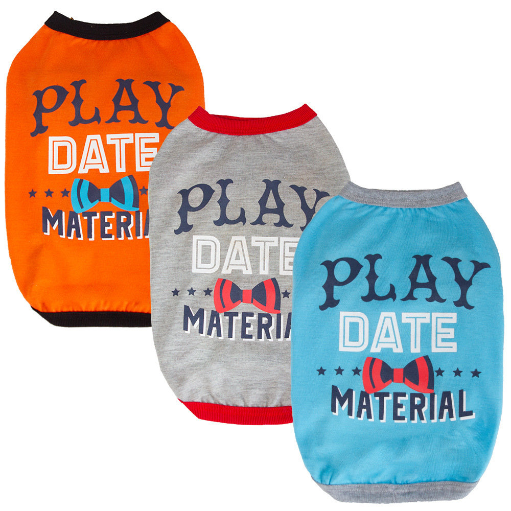 Pet clothing dog clothes thin summer ribbed vest small dog Bichon Teddy cat clothes factory