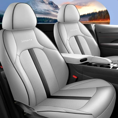 Car Seat Covers Suitable Modelə uyğun (Original) oturacaq örtükləri - original-car-texture-customized-white-and-black-wear-resistant-leather-503020